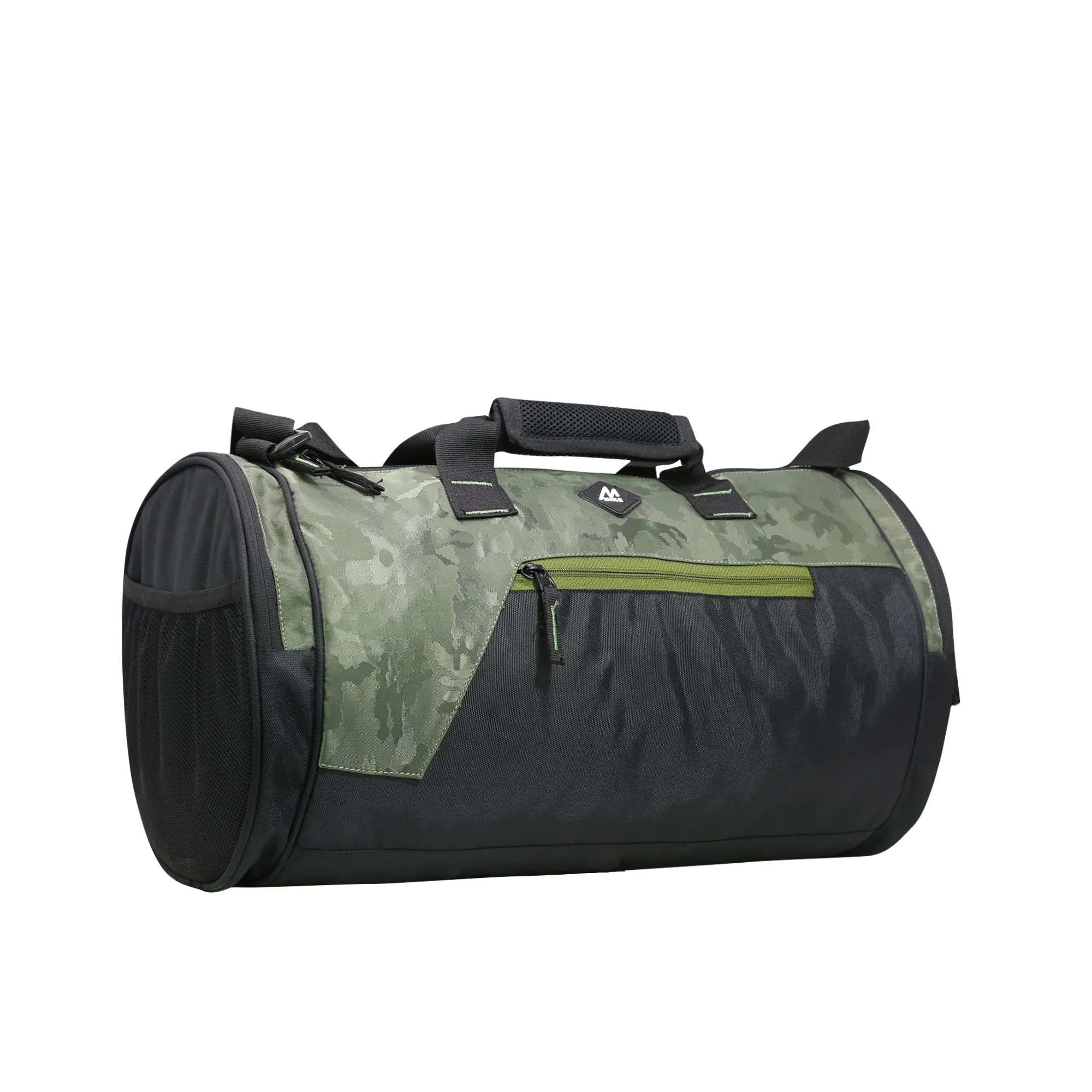 Mike Dual Tone Gym Bag - Camo Green