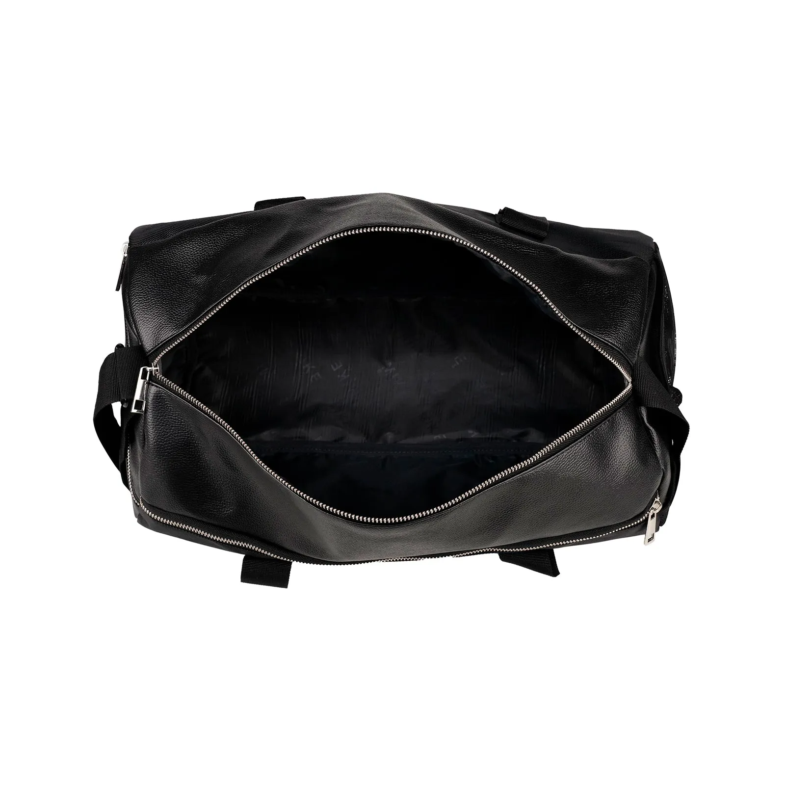 Mike Forge Leather Gym Bag - Tan & Black