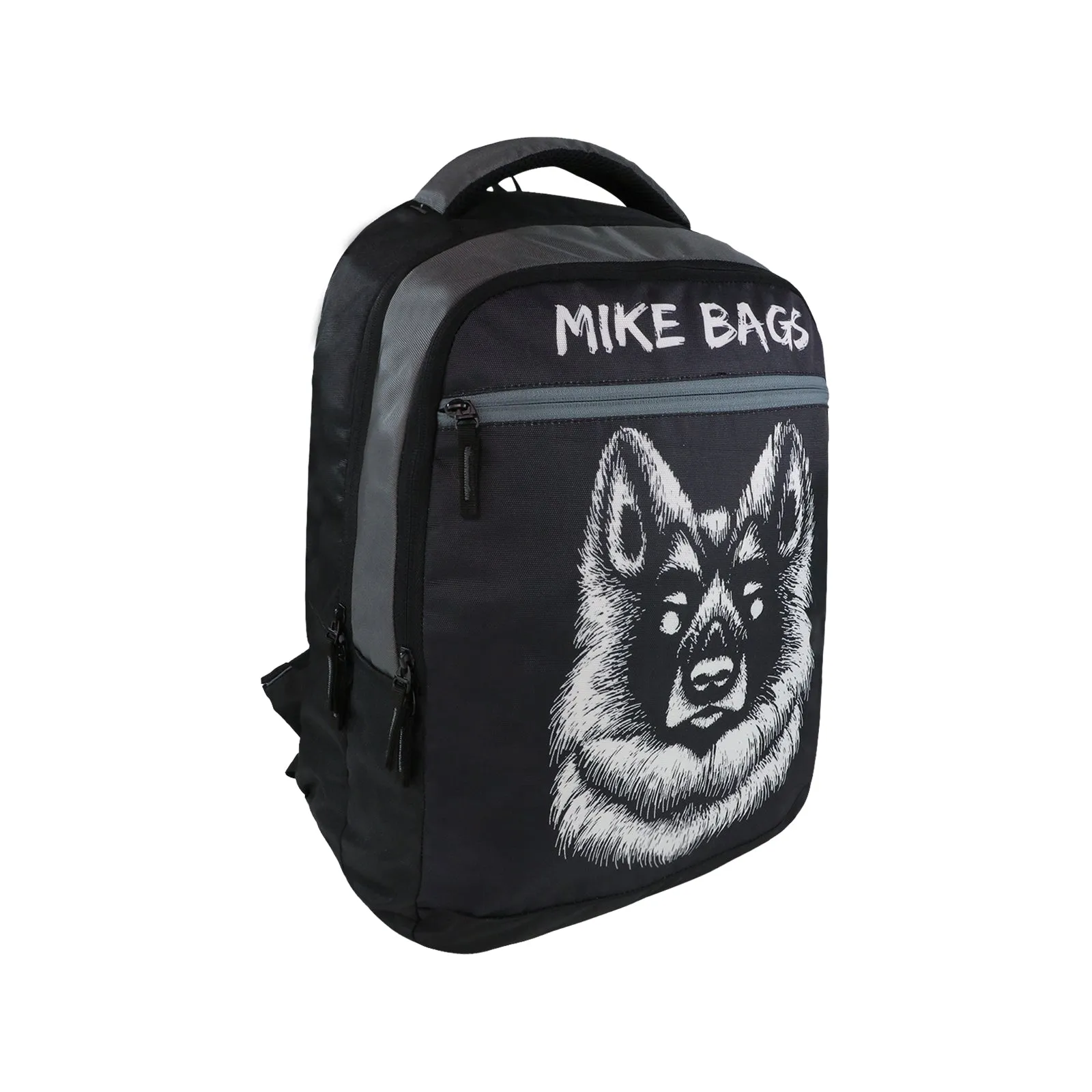 Mike School bag Unisex Backpack Polyester with Two Compartments combo offer Water ressitant Backpack (Black & Dark Blue, 27L)