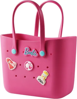 MINISO Barbie Lunch Bag for Women, Reusable Beach Tote Bag, Practical And Portable EVA Handbag for Work Travel & Play