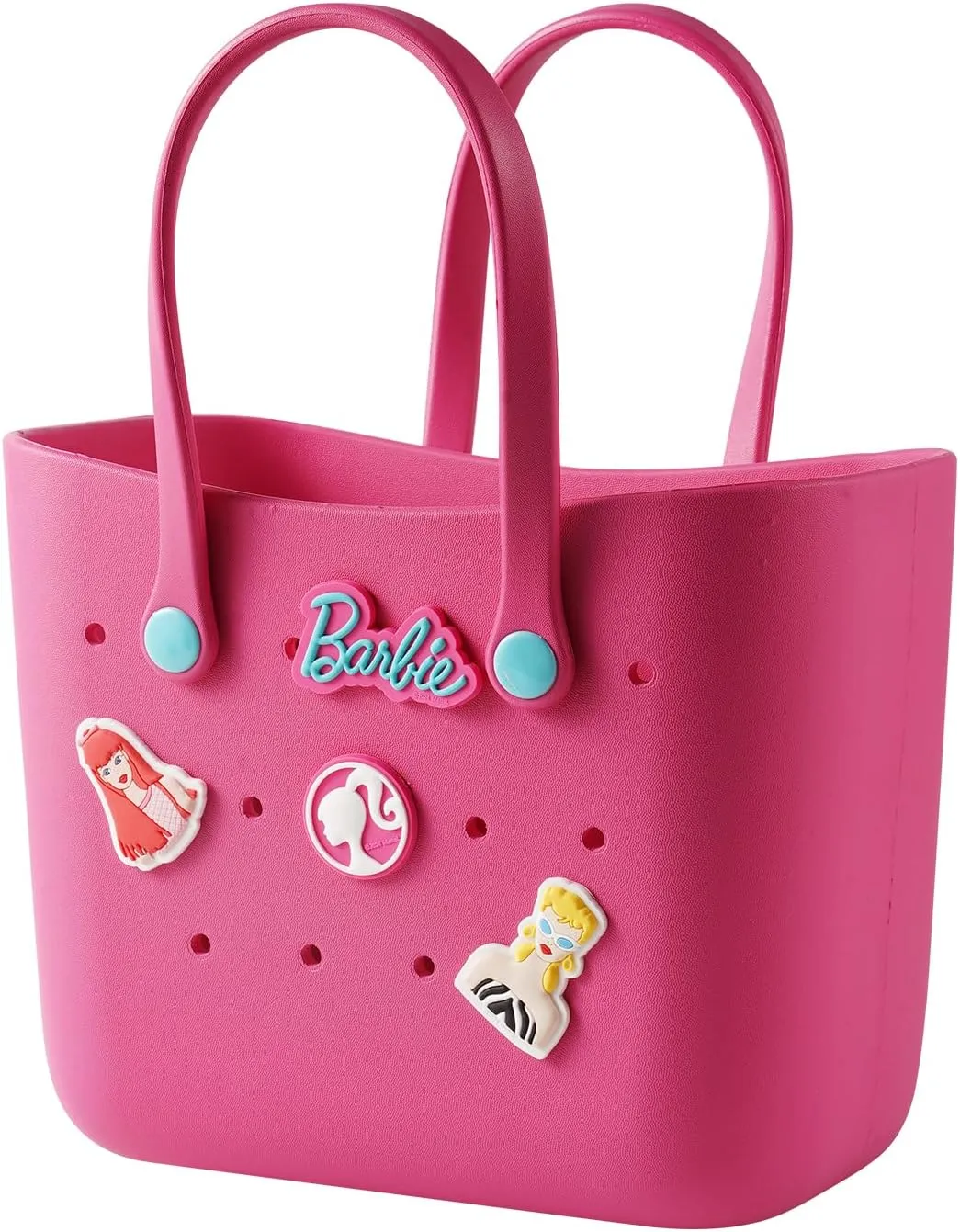 MINISO Barbie Lunch Bag for Women, Reusable Beach Tote Bag, Practical And Portable EVA Handbag for Work Travel & Play