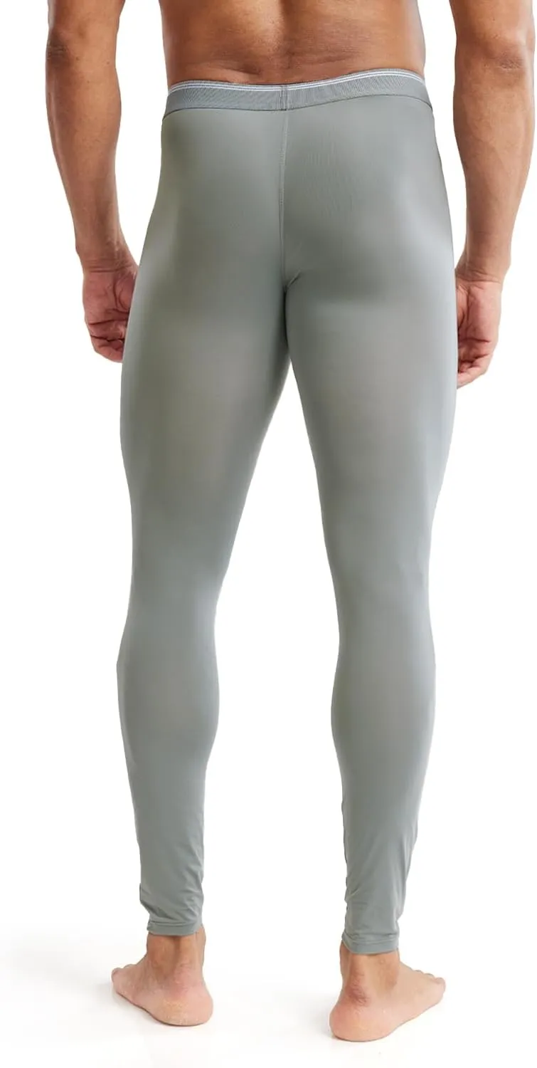 MIZOK Men’s See Through Mesh Compression Pants Ice Silk Yoga Slim Leggings Tights
