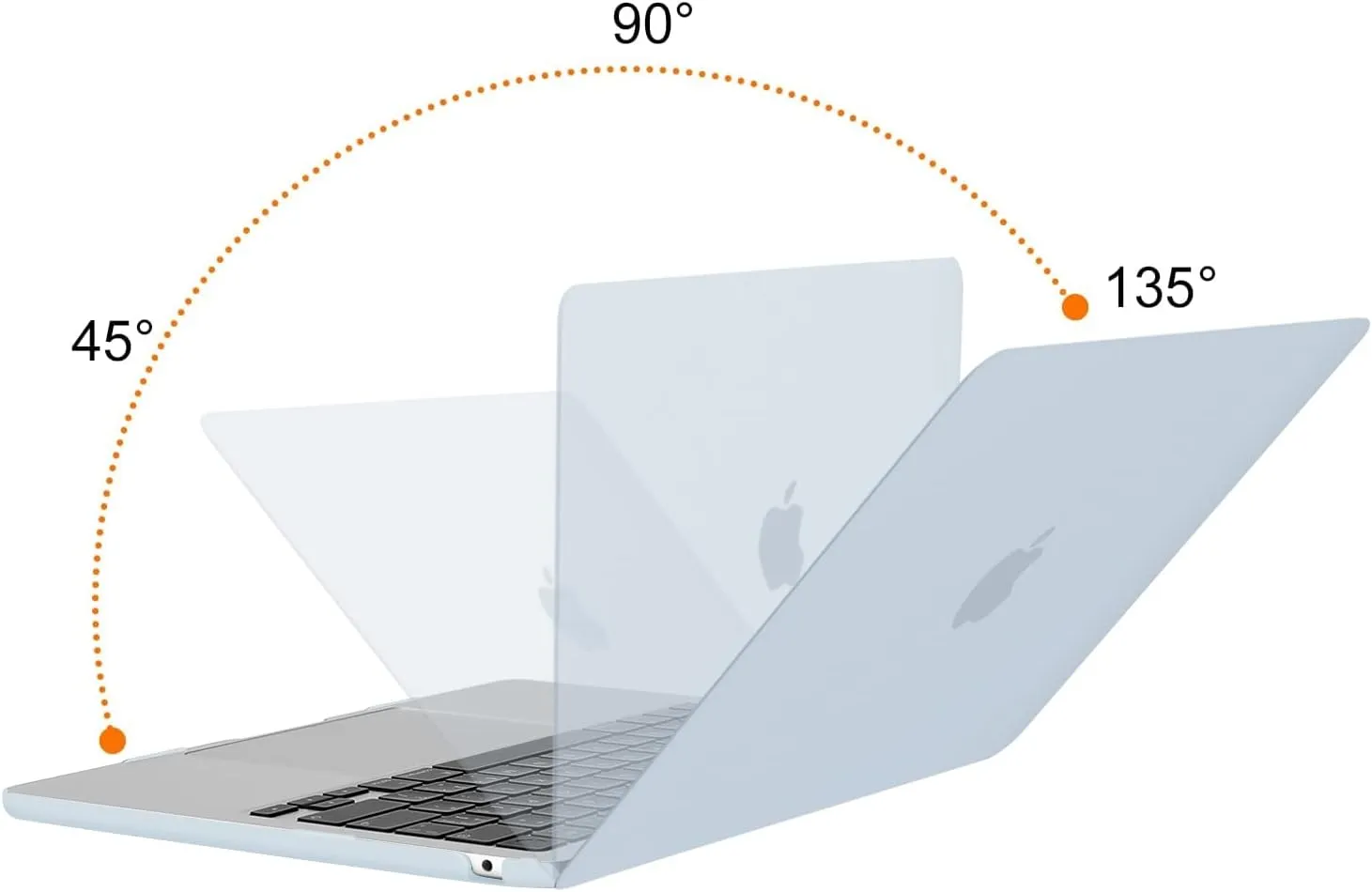 MOSISO Compatible with MacBook Air 13 inch Case 2025 2024 2023 2022 M4 A3240 M3 A3113 M2 A2681, Plastic Hard Shell&Keyboard Cover&Screen Film&Type C for MacBook Air 13.6 inch Case, Baby Blue