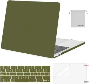 MOSISO Compatible with MacBook Pro 13 inch Case M2 2025, 2024, 2023, 2022-2016 A2338 M1 A2251 A2289 A2159 A1989 A1708 A1706, Plastic Hard Shell&Keyboard Cover&Screen Film&Storage Bag, Capulet Olive