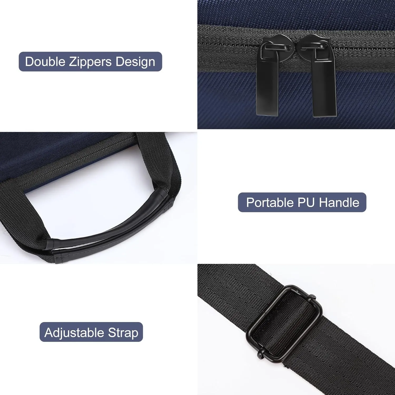 MOSISO Hard Shell Laptop Case for Men Women,13 inch Computer Bag Compatible with MacBook, HP, Dell, Lenovo, Asus, Notebook,13.3 inch Laptop Bag with Front Pocket & Shoulder Strap, Navy Blue