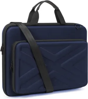 MOSISO Hard Shell Laptop Case for Men Women,13 inch Computer Bag Compatible with MacBook, HP, Dell, Lenovo, Asus, Notebook,13.3 inch Laptop Bag with Front Pocket & Shoulder Strap, Navy Blue