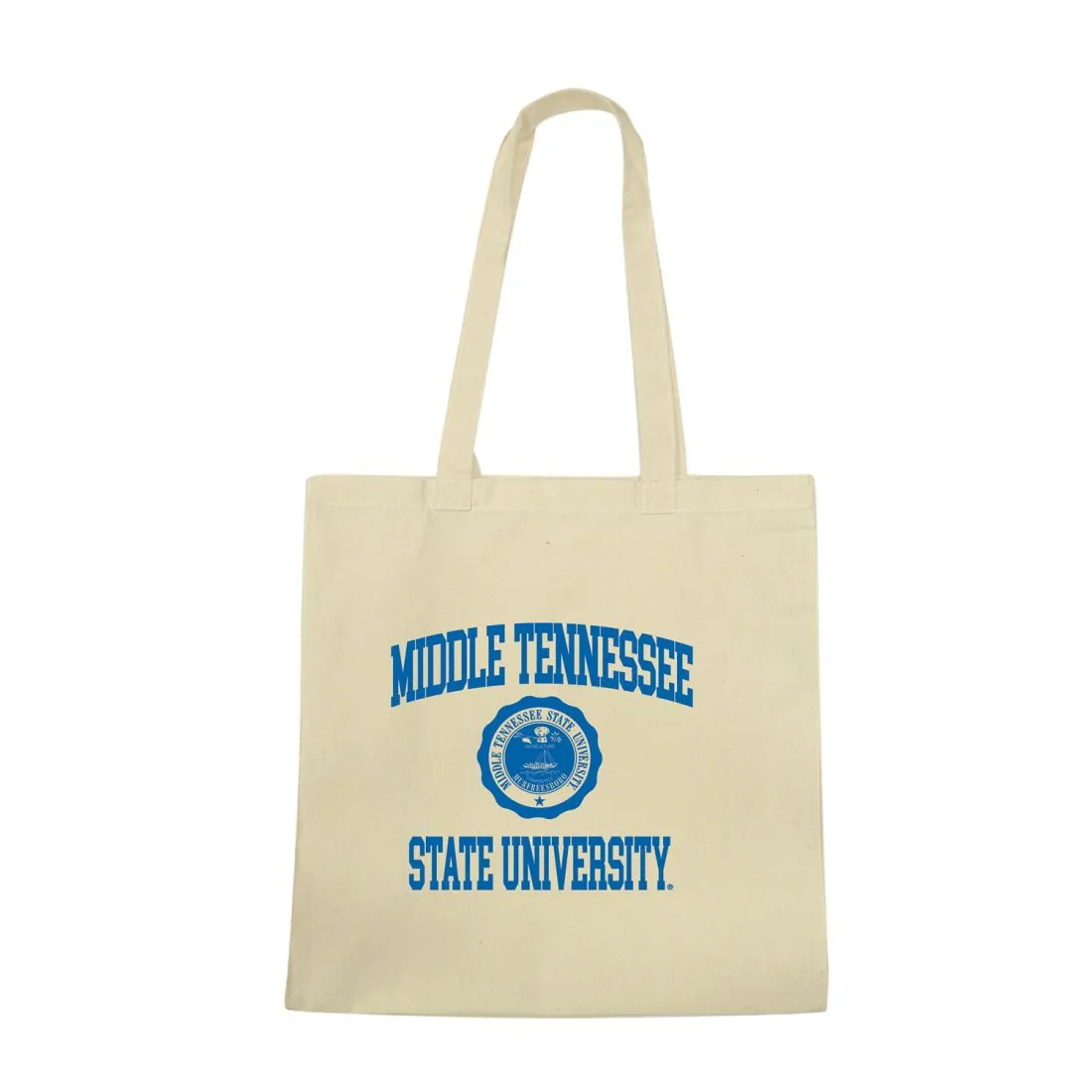 MTSU Middle Tennessee State University Blue Raiders Institutional Seal Tote Bag