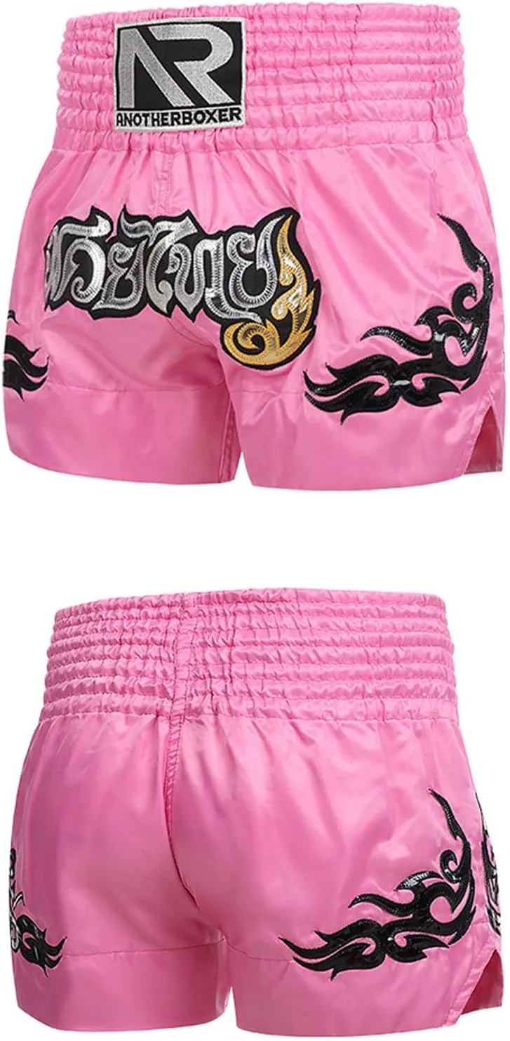 Muay Thai Shorts Boxing Fight Kickboxing Grappling Training Workout Gym Shorts for Men Women Kids