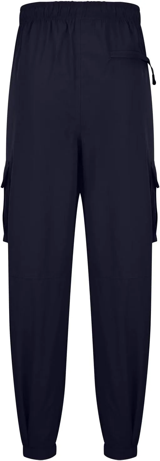 Muscularfit Cotton Pants for Men 2024 Fall Fashion Stretch Waist Multi Pockets Cargo Pants Causal Solid Athletic Sweatpants