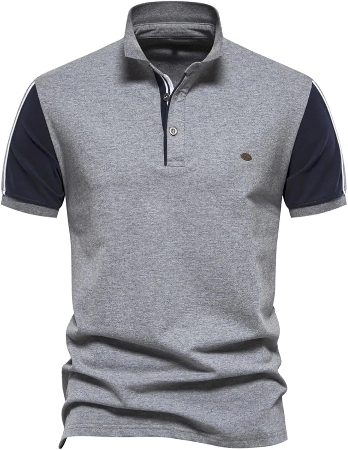 Muscularfit Henley Shirts for Men 2024 Summer Short Sleeve Knit Cotton Shirt Loose Fit Business Work Casual Pullover Shirts