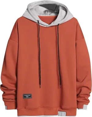 Muscularfit Men's Fashion Hoodies & Sweatshirts Casual Long Sleeve Knit Cotton Hooded Shirts Drawstring Gym Athletic Pullover