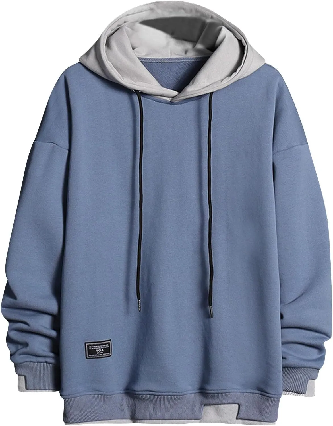 Muscularfit Men's Fashion Hoodies & Sweatshirts Casual Long Sleeve Knit Cotton Hooded Shirts Drawstring Gym Athletic Pullover
