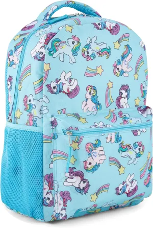 My Little Pony Classic Backpack - Twilight Sparkle, Rainbow Dash, and Fluttershy - MLP Kids School Bag - 16" Backpack with Front Pocket and Laptop Sleeve - Bookbag for Girls and Boys - Toddler & Kids
