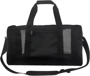 MYCENSE Mesh Gym Bag Gym Mesh Roll Bag Cross Shoulder Carry on Bag Gym Travel Hiking Travel Duffle Bag Multifunctional Sports Gym Bag Fitness Bag