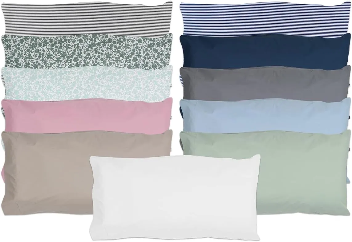 MyPillow Pillow Cases 200 Thread Count, King Size Set of 2 Percale 100% Cotton, Soft, Breathable [King, Olive Leaf]