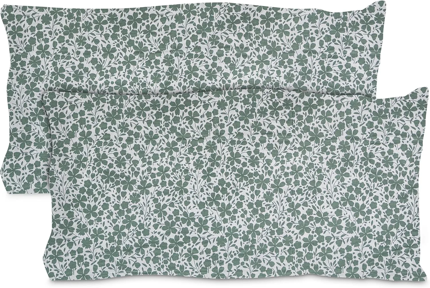 MyPillow Pillow Cases 200 Thread Count, King Size Set of 2 Percale 100% Cotton, Soft, Breathable [King, Olive Leaf]