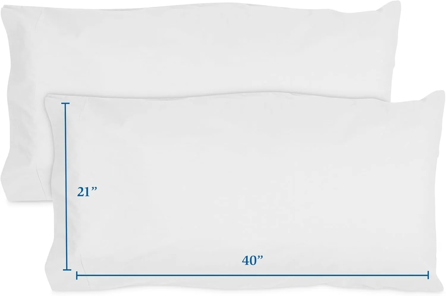 MyPillow Pillow Cases 200 Thread Count, King Size Set of 2 Percale 100% Cotton, Soft, Breathable [King, Olive Leaf]