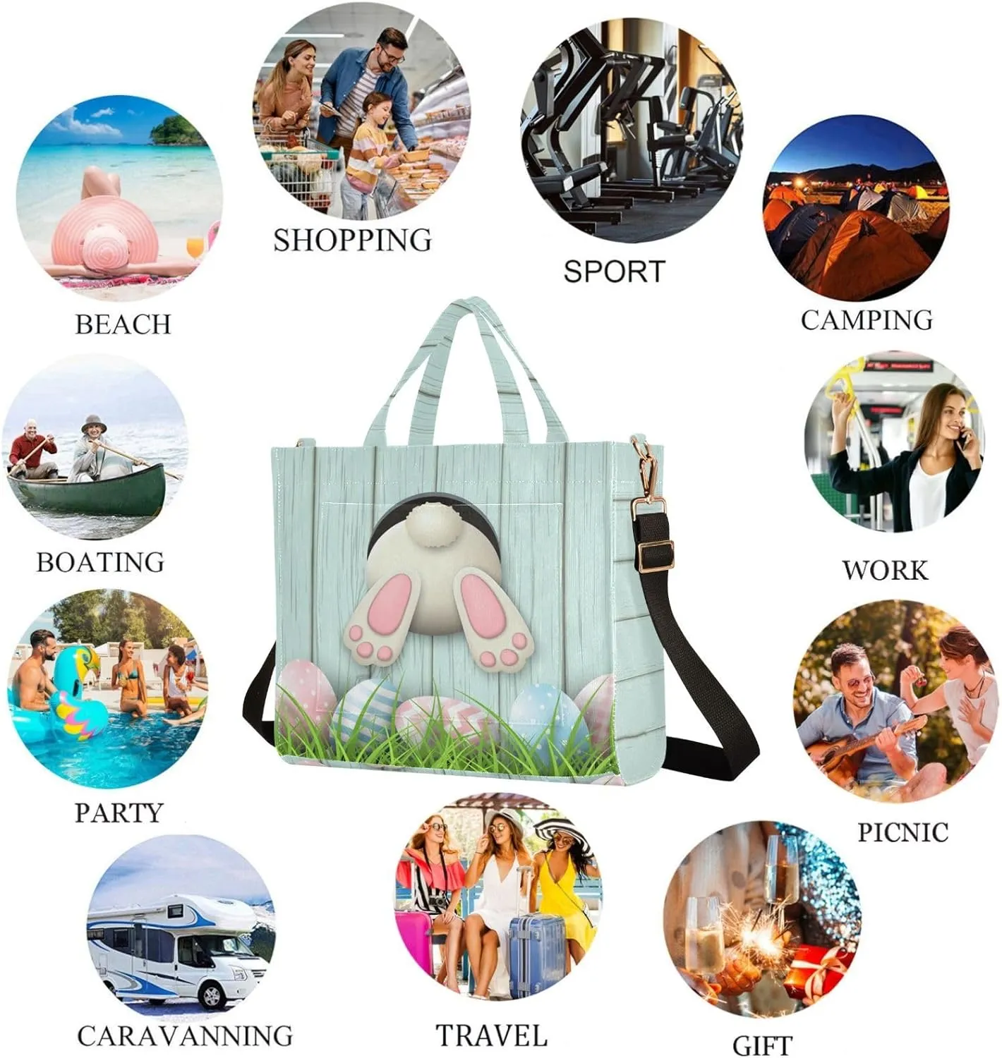 Naanle Chic Pattern Corduroy Satchel Tote Shoulder Bag for Women Weekender Travel Beach Shopping Gym