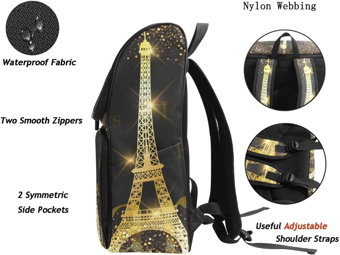 Naanle Daypack College School Backpack Large Travel Hiking Bags for Men Women,Waterproof Computer Bag Fits 15.6 Inch Laptop