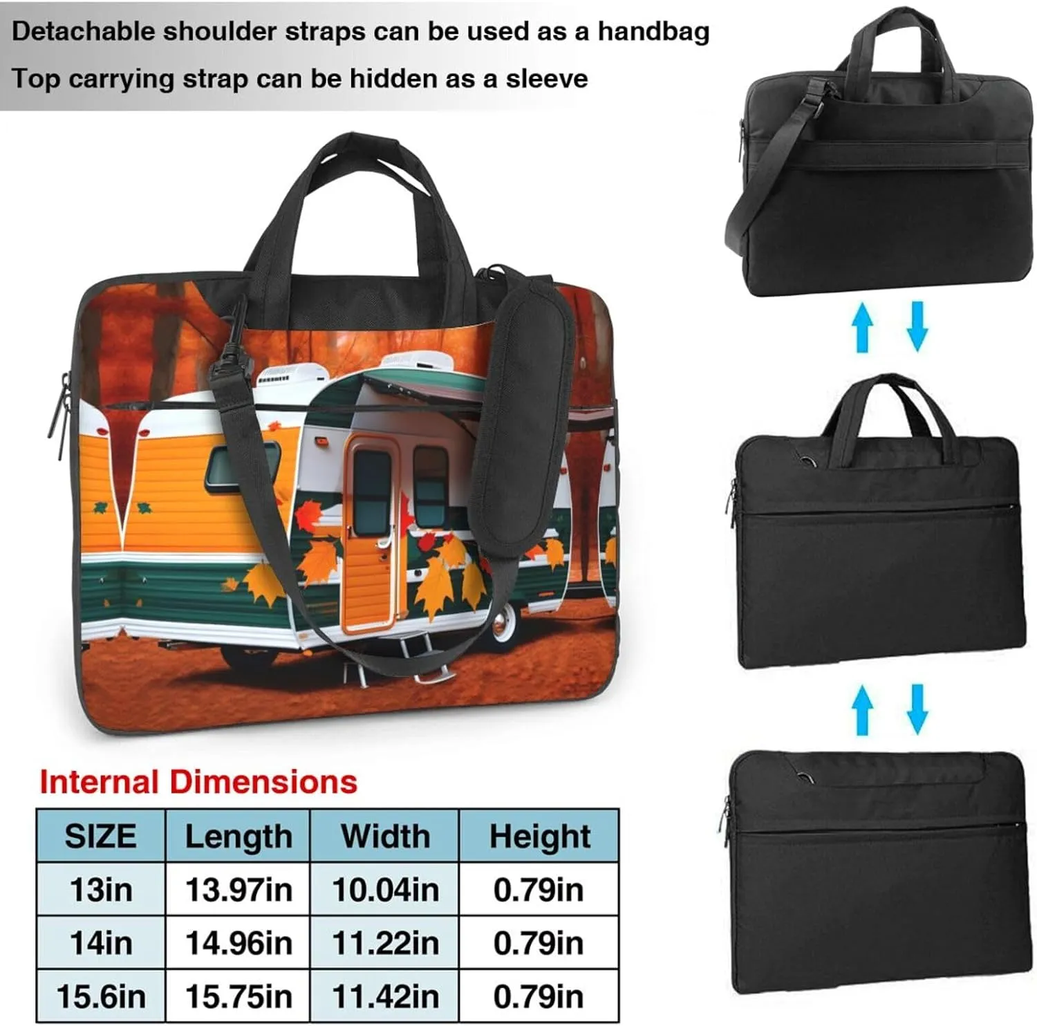 National Parks Sunshine Trees Print Notebook Computer Protective Carrying Cover With Pocket,13 Inch Laptop Shoulder Bag