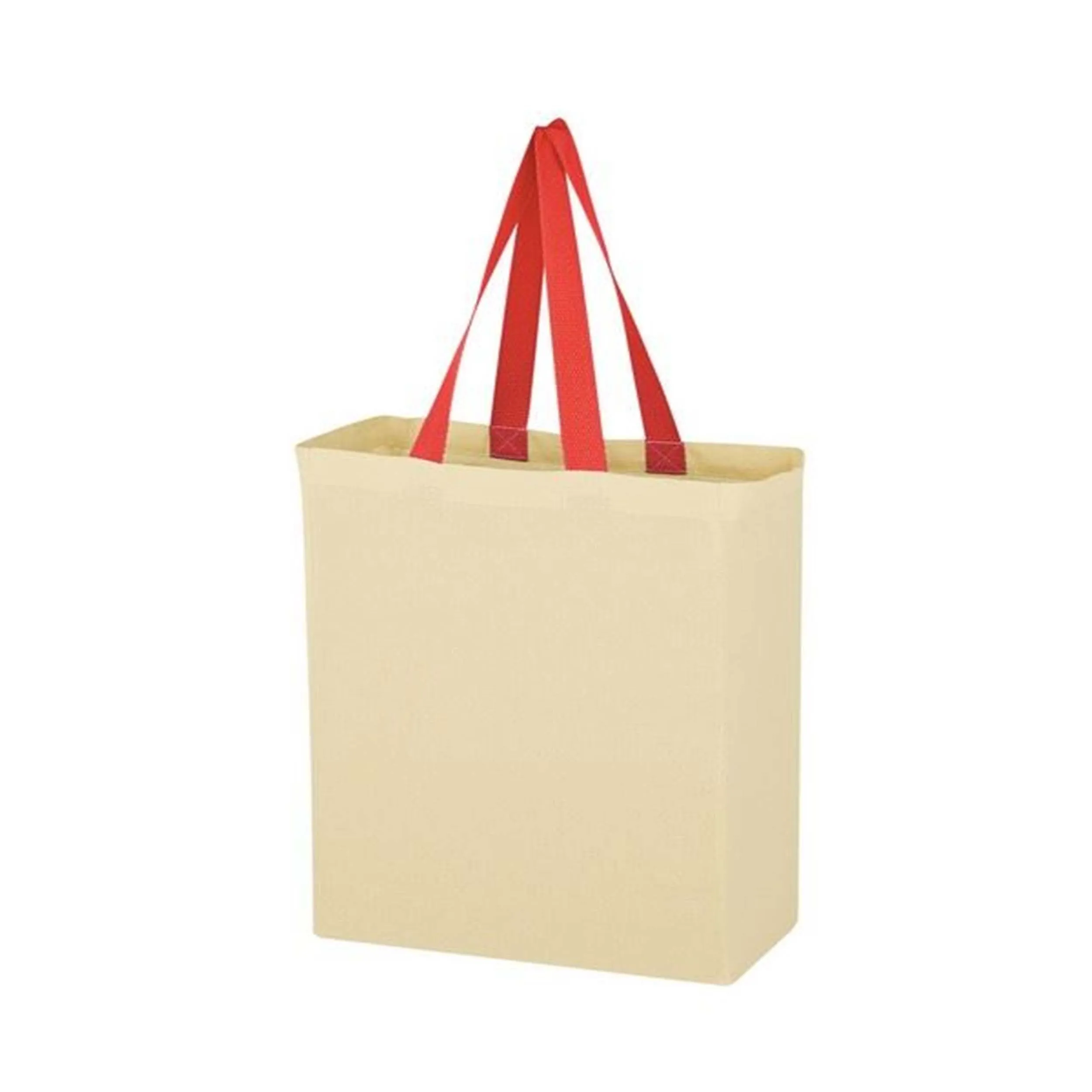 Natural Cotton Canvas Grocery Tote Bag In Bulk- Assorted