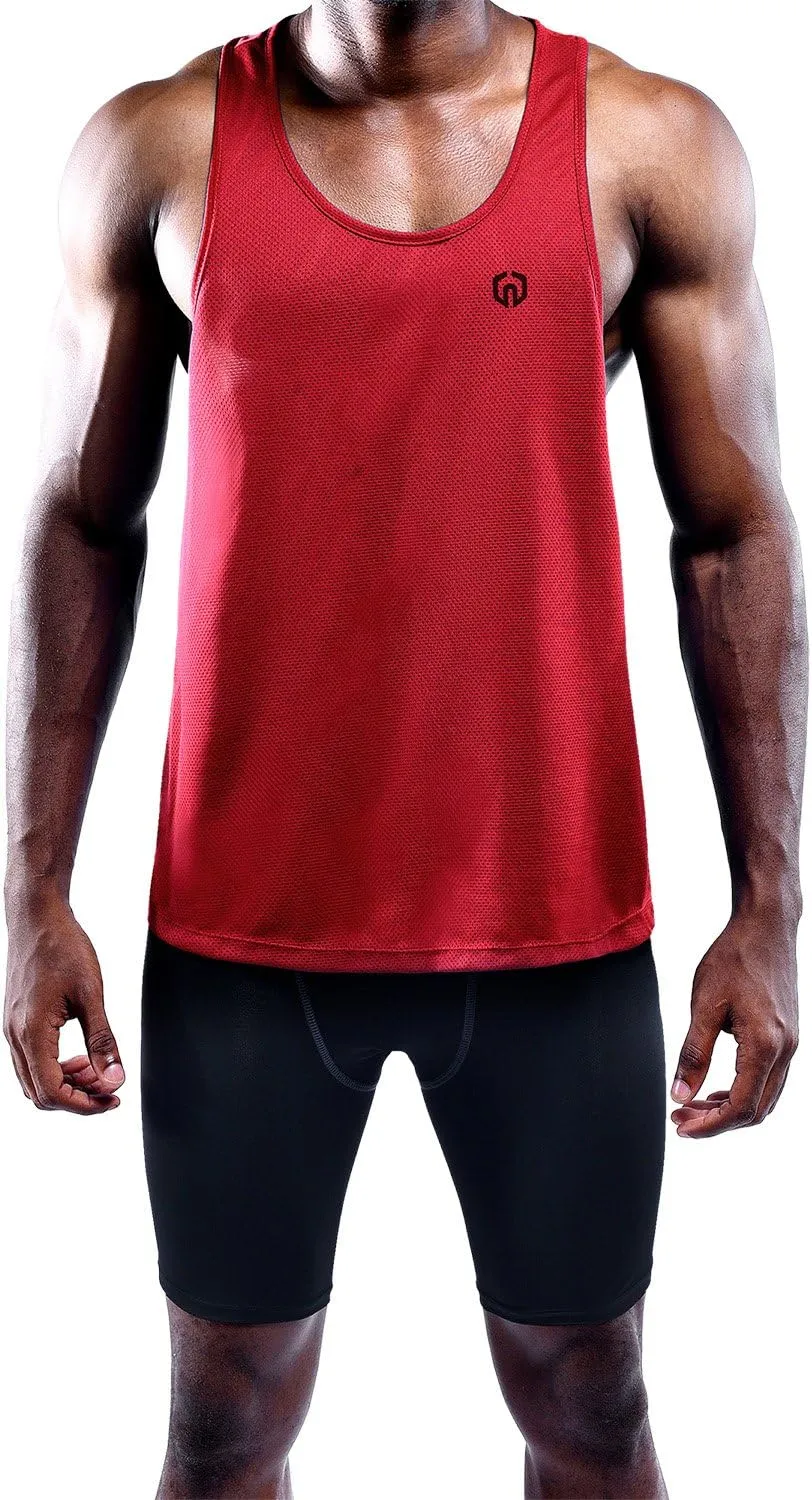 NELEUS Men's 3 Pack Dry Fit Y-Back Muscle Tank Top