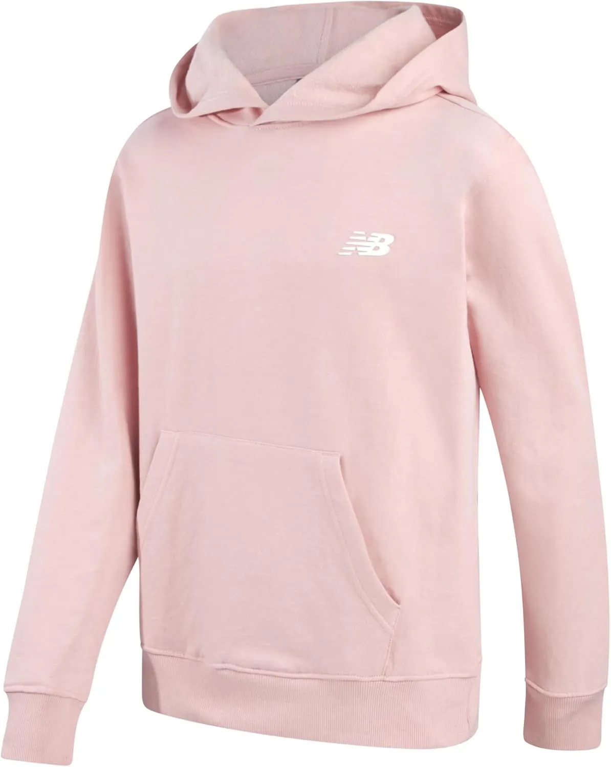 New Balance Boys' Athletic Hoodies - Performance Fleece Pullover Hoodie Sweatshirt with Stylish Back Graphic Print (8-20), Size 10-12, Orb/Pink