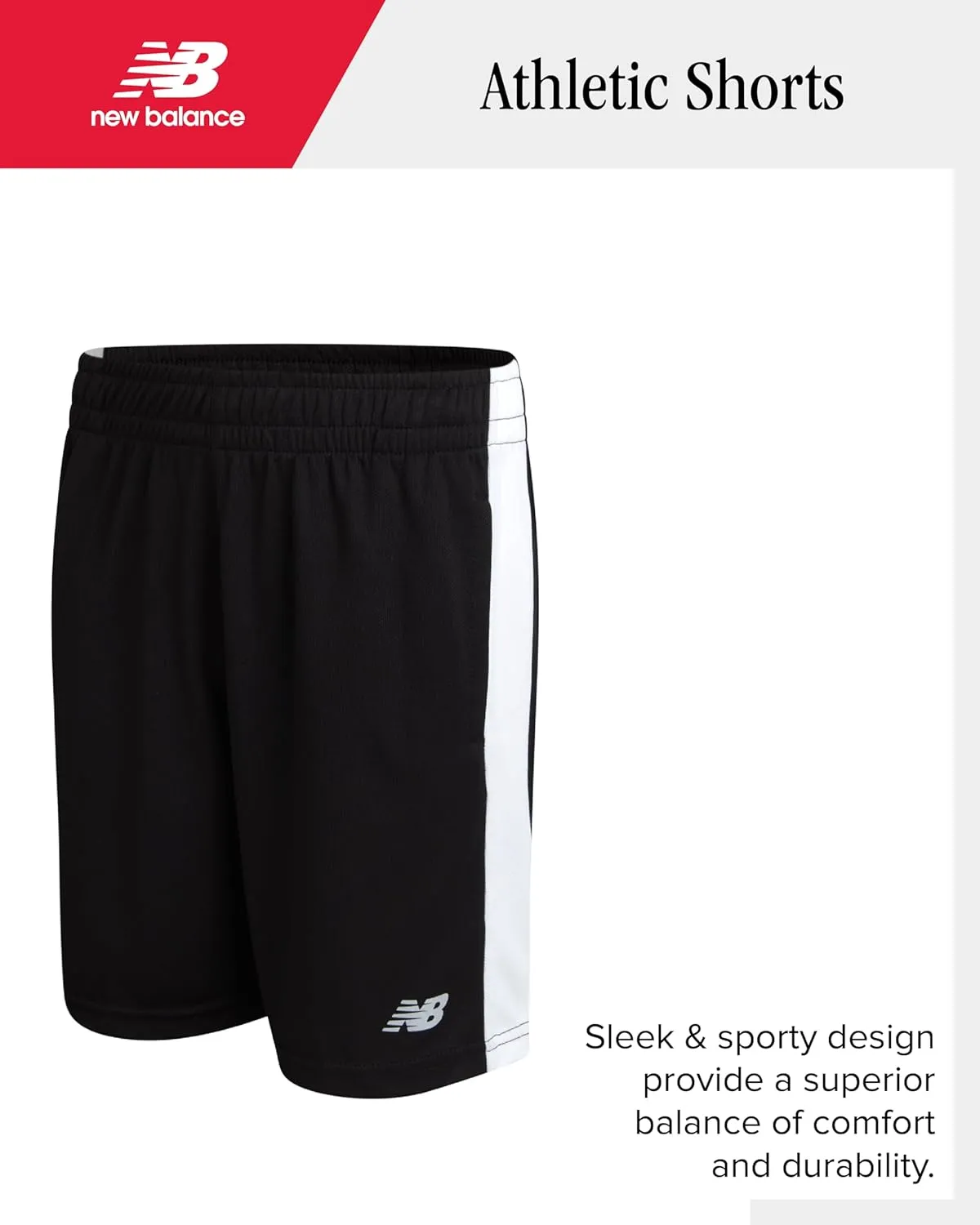New Balance Boys Athletic Shorts - 2 Pack Moisture-Wicking Performance Mesh Shorts for Boys for Running and Sports (4-20)