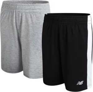 New Balance Boys Athletic Shorts - 2 Pack Moisture-Wicking Performance Mesh Shorts for Boys for Running and Sports (4-20)