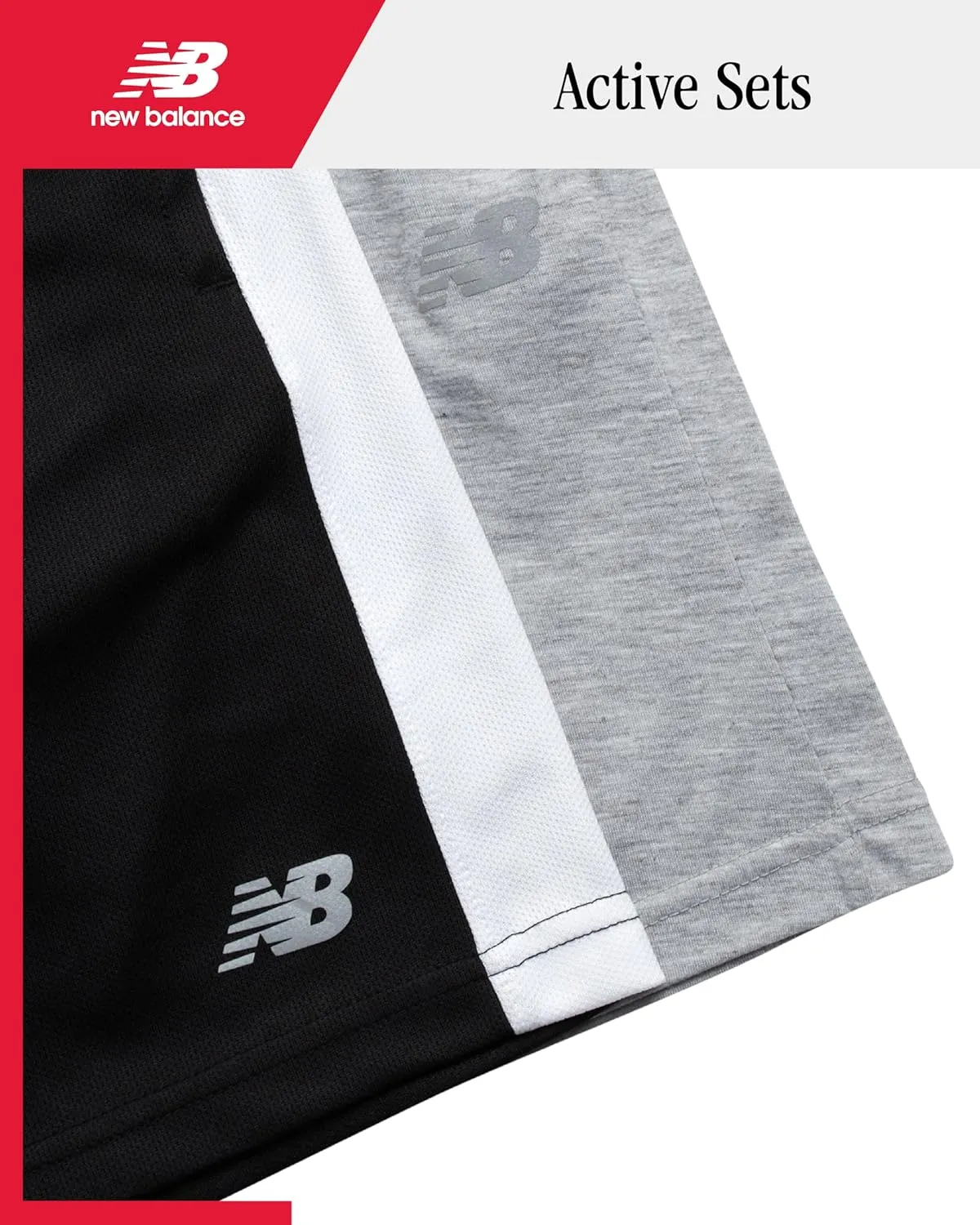 New Balance Boys Athletic Shorts - 2 Pack Moisture-Wicking Performance Mesh Shorts for Boys for Running and Sports (4-20)