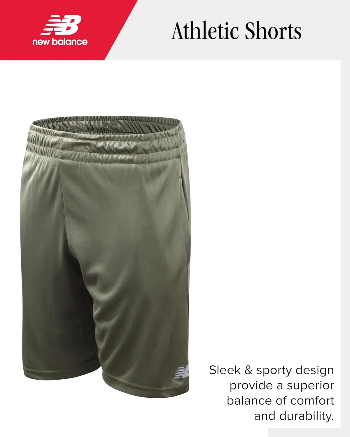 New Balance Boys Athletic Shorts - 4 Pack Moisture-Wicking Performance Mesh Shorts for Boys for Running and Sports (4-20)