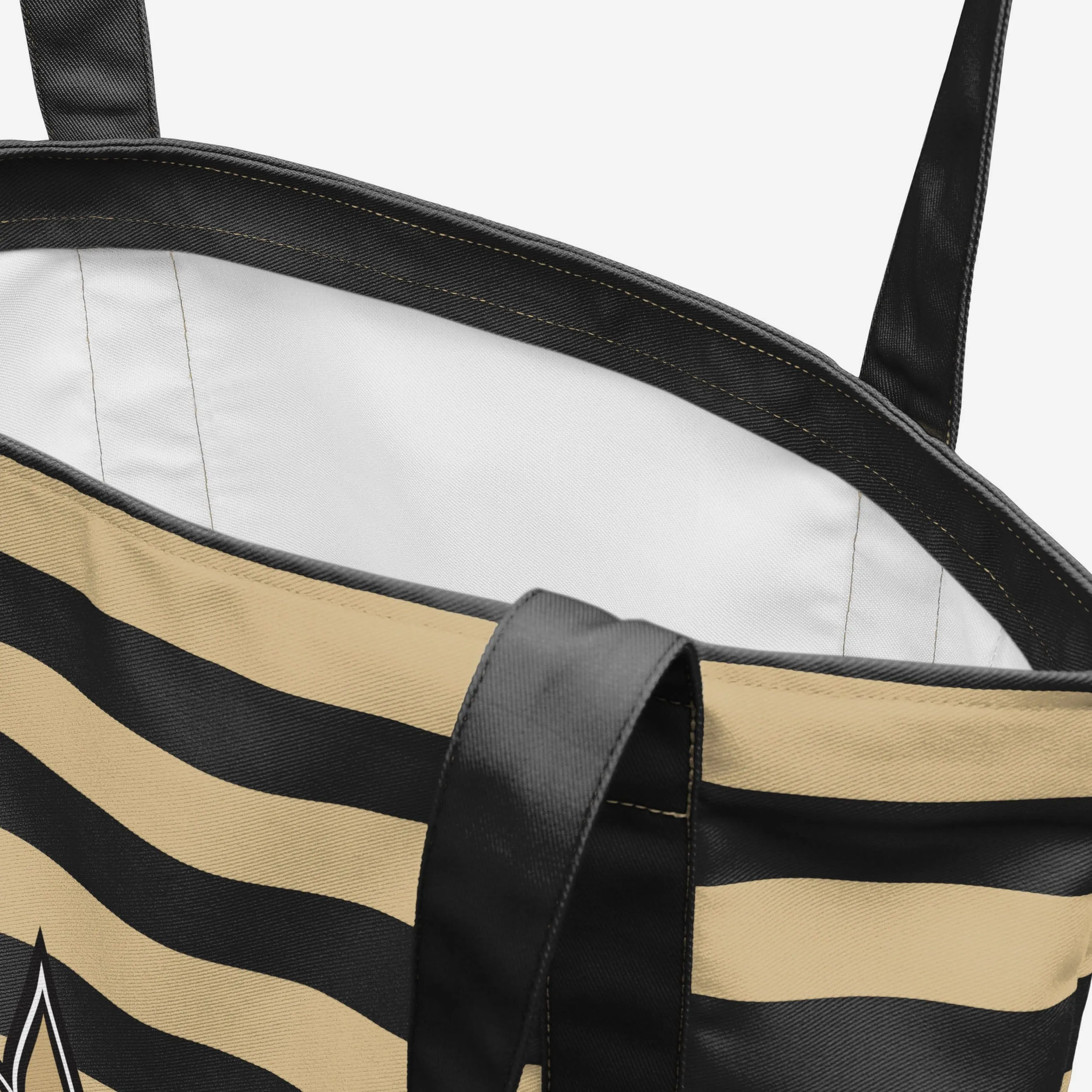 New Orleans Saints Team Stripe Canvas Tote Bag