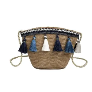 New Tassels Straw beach bag