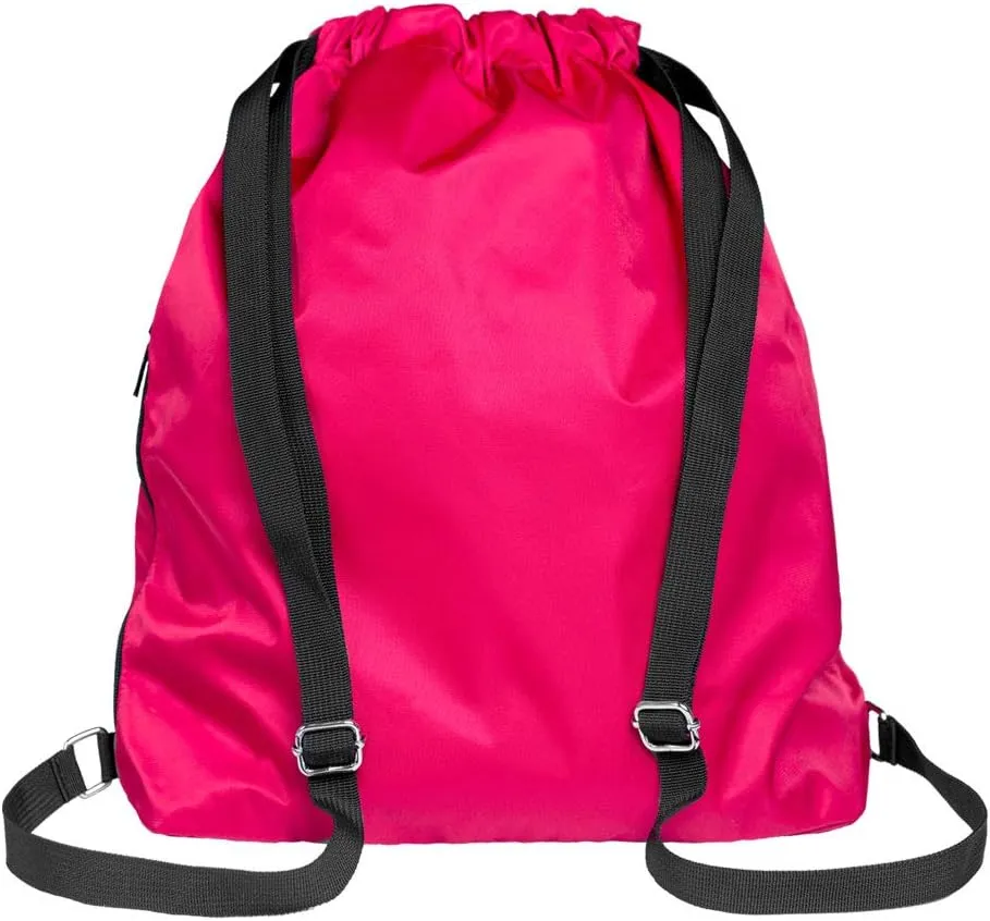 Nfinity Drawstring Backpack – Large Capacity Gym Backpack, Multi-Compartment Cinch Bag with Adjustable Straps & 2 Pockets
