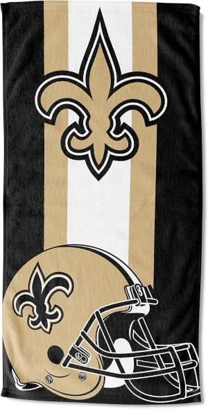 Northwest NFL New Orleans Saints Beach Towel, 30" x 60", Zone Read
