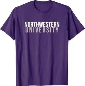 Northwestern University Wildcats Stacked T-Shirt