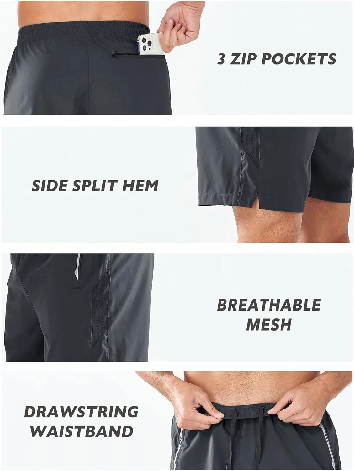 NORTHYARD Men's Running Athletic Shorts 5"/ 7"/ 9" Workout Gym Short Tennis Quick Dry Active Sport Hiking Basketball