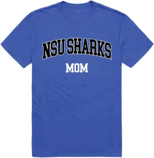 NSU Nova Southeastern University Sharks Mom Tee T-Shirt - Royal, Medium
