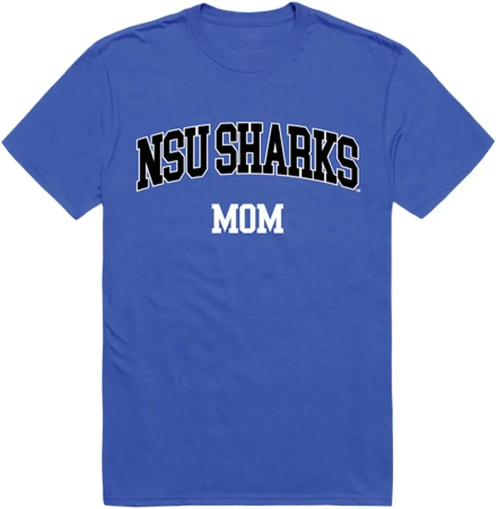 NSU Nova Southeastern University Sharks Mom Tee T-Shirt - Royal, Medium