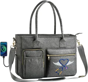 Nurse Bag - Large 17'' Tote for Work & Nursing School Essentials