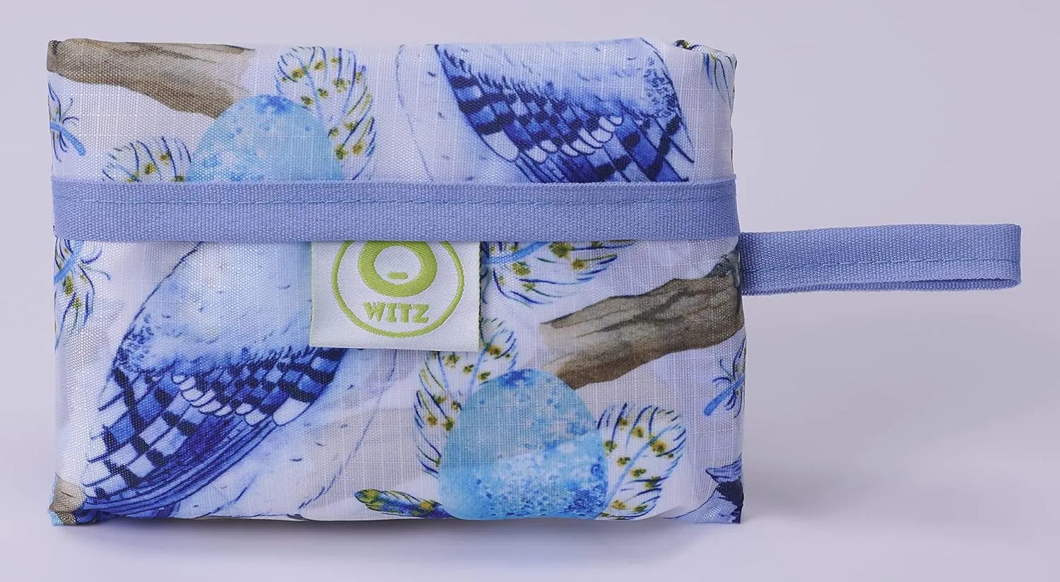 O-WITZ Reusable Grocery Bags | Vibrant Tote Bag For Groceries, Gym, Office, Beach, Toys & More | Washable Design With Large Handles For Maximum Convenience | Folds Into A Small Pouch, Blue Jays