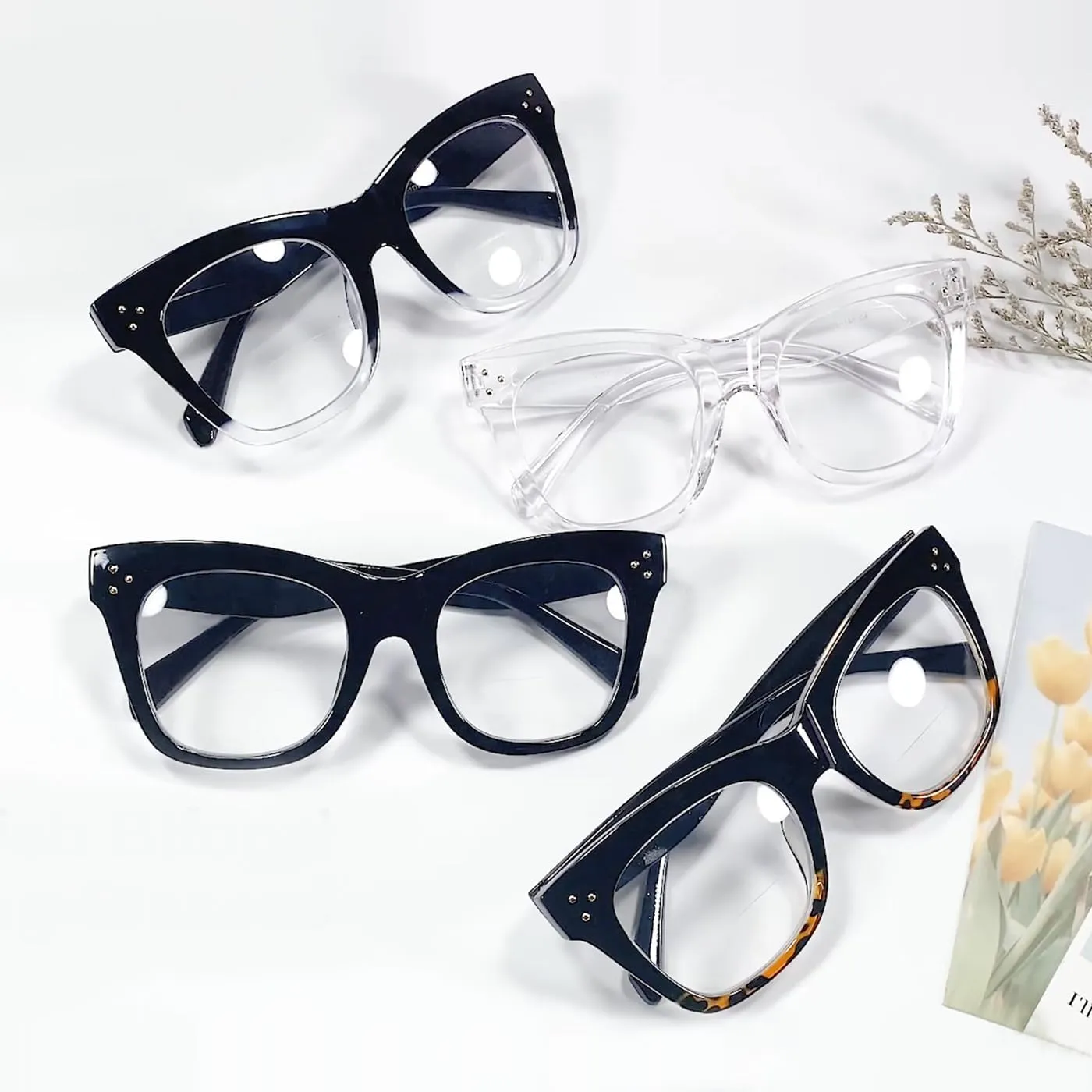 OCCI CHIARI Big Reading Glasses for Women 1.0 Fashion Oversized Readers 1.0 1.25 1.50 1.75 2.0 2.25 2.50 2.75 3.0 3.5 4.0(Demi, 1.0)