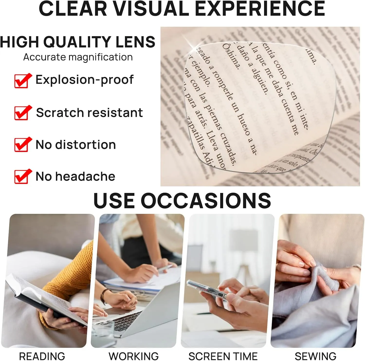 OCCI CHIARI Big Reading Glasses for Women 1.0 Fashion Oversized Readers 1.0 1.25 1.50 1.75 2.0 2.25 2.50 2.75 3.0 3.5 4.0(Demi, 1.0)