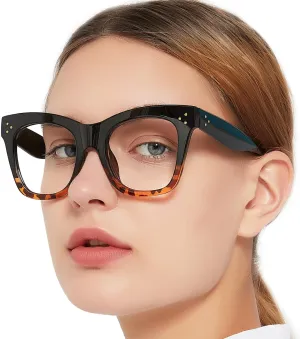 OCCI CHIARI Big Reading Glasses for Women 1.0 Fashion Oversized Readers 1.0 1.25 1.50 1.75 2.0 2.25 2.50 2.75 3.0 3.5 4.0(Demi, 1.0)