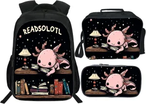Octopus Backpack Kids Bookbag 16inch Schoolbag With Lunch Box Bag And Pencil Case Set For Boys Girls