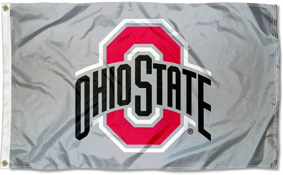 Ohio State OSU University Buckeyes Large Gray College Flag