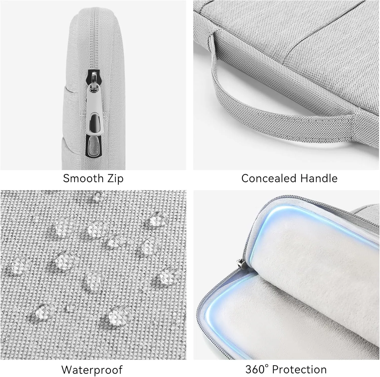 Omnpak MacBook Pro 15 Inch Sleeve Compatible with 15-16 Inch MacBook Pro A2141 A1398 A1990 A1707, 15 Inch Laptop Sleeve with Side Handle Strap for Dell XPS 15,Surface Book 3,Surface Laptop 4