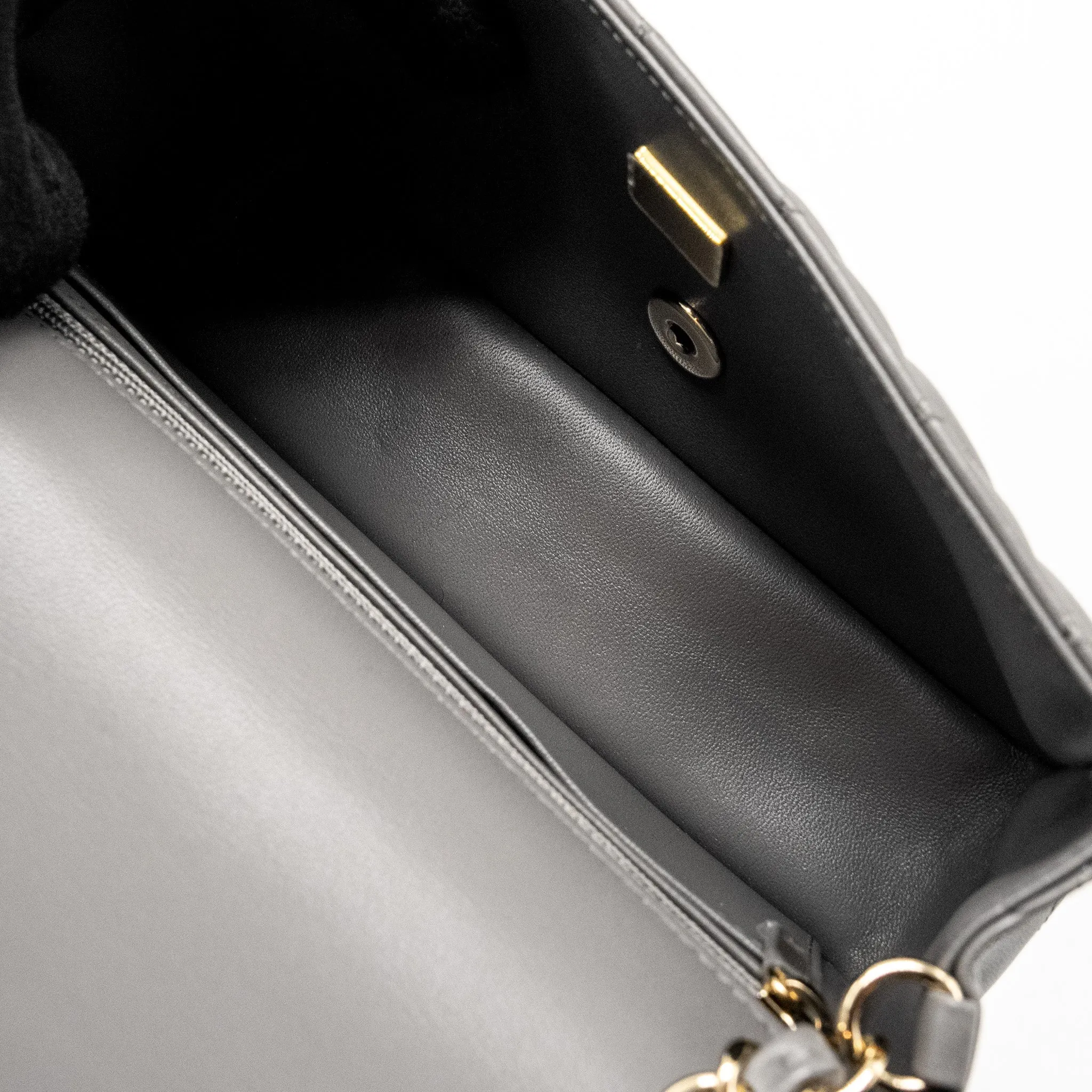 Only today Flap Grey Lambskin Flash pricing L Mini (microchip) Rectangular Bag Chanel