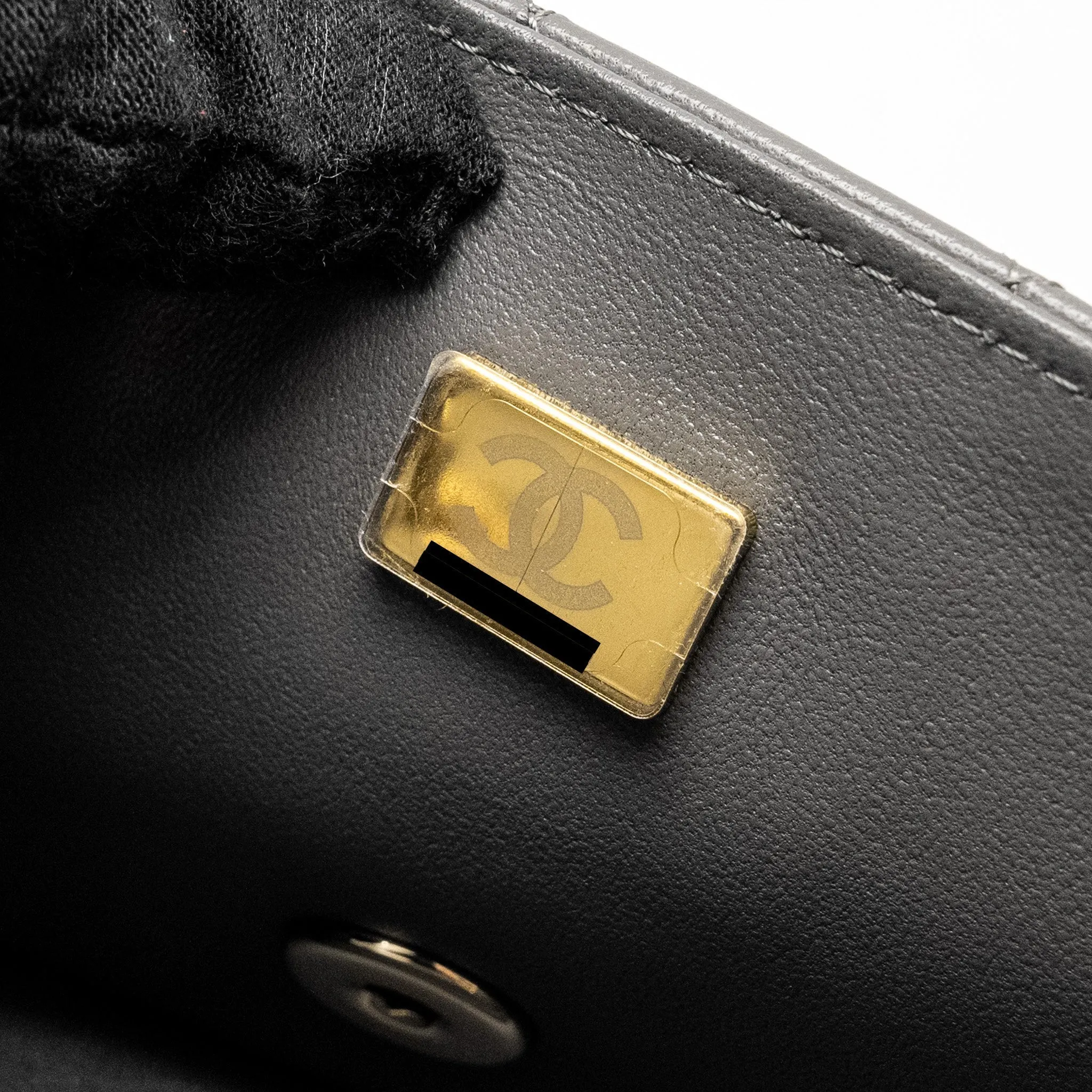 Only today Flap Grey Lambskin Flash pricing L Mini (microchip) Rectangular Bag Chanel