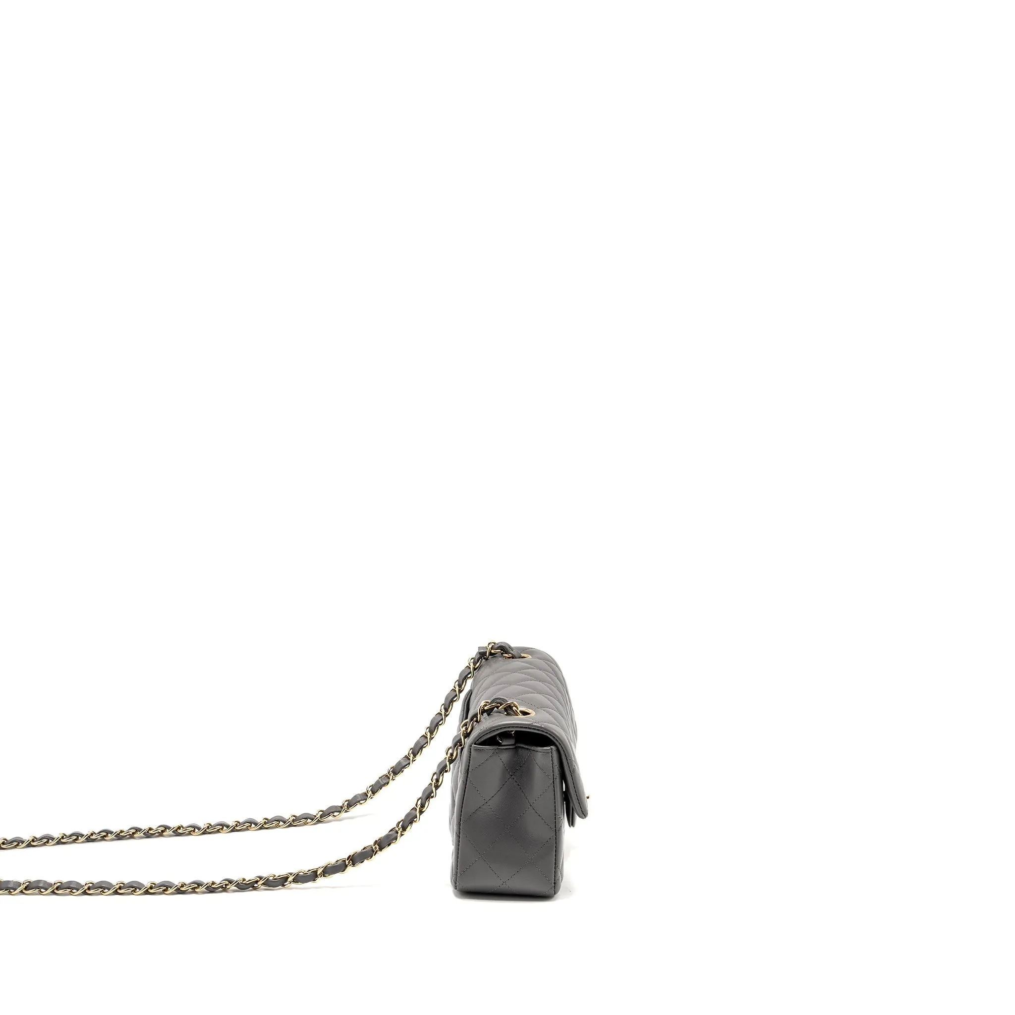 Only today Flap Grey Lambskin Flash pricing L Mini (microchip) Rectangular Bag Chanel